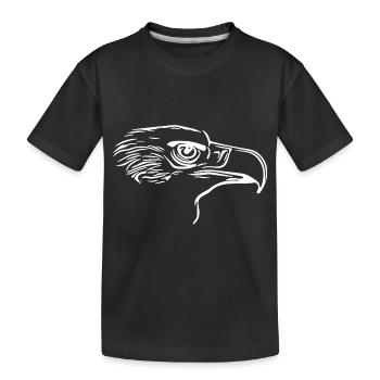 Tête d’oiseau élégante avec grand bec - T-shirt bio Premium Enfant - noir - Devant