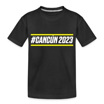 Cancun 2023 - Kinder Premium Bio T-Shirt - Schwarz - Vorne