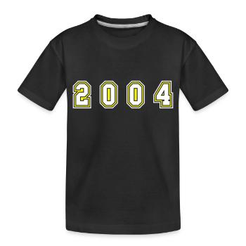 2004 Jahr Zahl - Kinder Premium Bio T-Shirt - Schwarz - Vorne
