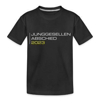 Junggesellen Abschied 2023 - Kinder Premium Bio T-Shirt - Schwarz - Vorne