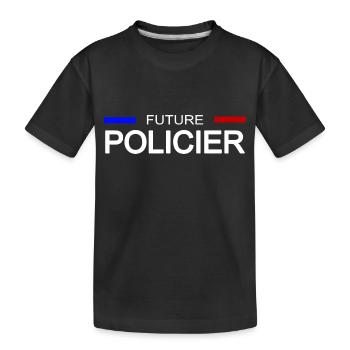 Future policier - T-shirt bio Premium Enfant - noir - Devant