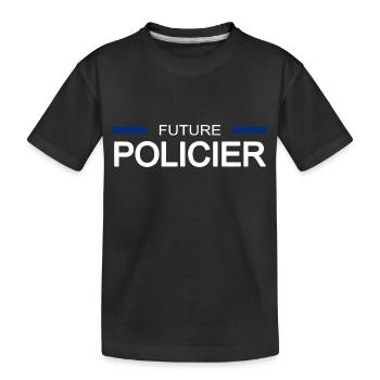 Future policier - T-shirt bio Premium Enfant - noir - Devant