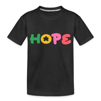 Hoffnung positives Denken - Kinder Premium Bio T-Shirt - Schwarz - Vorne