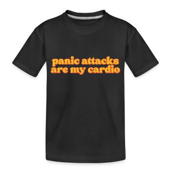 Panikattacken sind mein Herz-Kreislauf-Syndrom. Komisch - Kinder Premium Bio T-Shirt - Schwarz - Vorne