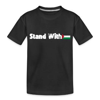 An der Seite Palästinas - Kinder Premium Bio T-Shirt - Schwarz - Vorne