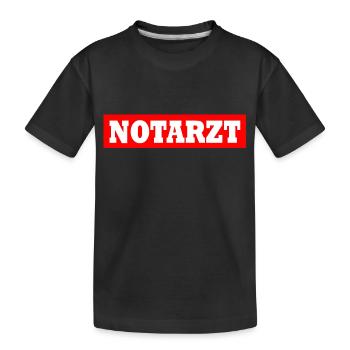 Notarzt - Kinder Premium Bio T-Shirt - Schwarz - Vorne