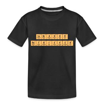 Periodisches System der Elemente Labrador Retriever La - Kinder Premium Bio T-Shirt - Schwarz - Vorne