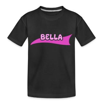 Bella as a given name - Kids' Premium Organic T-Shirt - black - Front