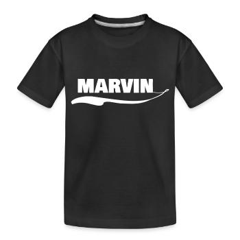 marvin als Vorname - Kinder Premium Bio T-Shirt - Schwarz - Vorne
