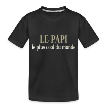 GRANDPA DAD GRANDPA HUMOR GRANDPA - Kids' Premium Organic T-Shirt - black - Front