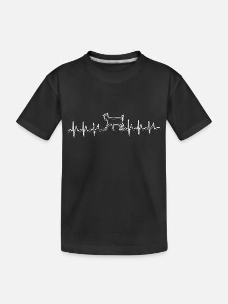My heart beats for goats - Kids' Premium Organic T-Shirt - black