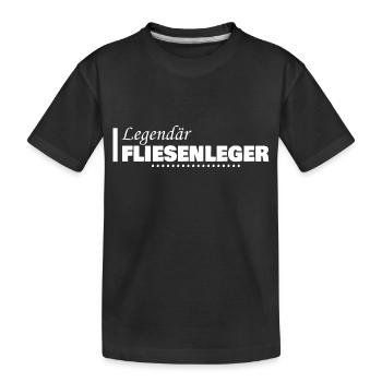 Le métier de carreleur - T-shirt bio Premium Enfant - noir - Devant