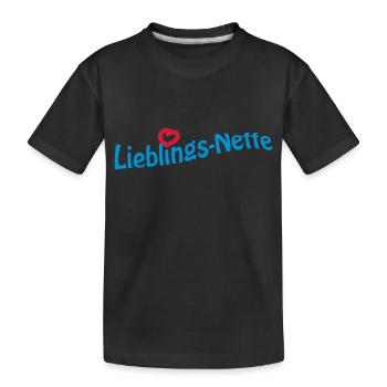 Lieblingsneffe - Kinder Premium Bio T-Shirt - Schwarz - Vorne