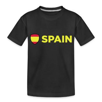 Nationalflagge von Spanien - Kinder Premium Bio T-Shirt - Schwarz - Vorne