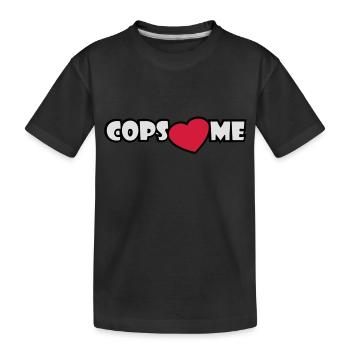 COPS LOVE ME - Kinder Premium Bio T-Shirt - Schwarz - Vorne