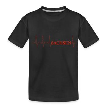 Sachsen - Kinder Premium Bio T-Shirt - Schwarz - Vorne