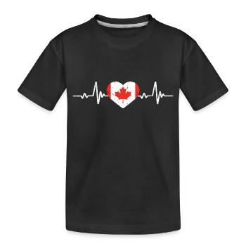 Canada Heart Drapeau canadien Rétro - T-shirt bio Premium Enfant - noir - Devant