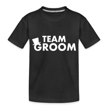 Team groom - Kids' Premium Organic T-Shirt - black - Front