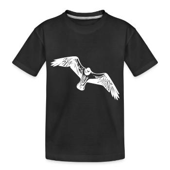 Vintage Seemöve im Flug - Kinder Premium Bio T-Shirt - Schwarz - Vorne