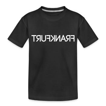Frankfurt - seitenverkehrt - Kinder Premium Bio T-Shirt - Schwarz - Vorne