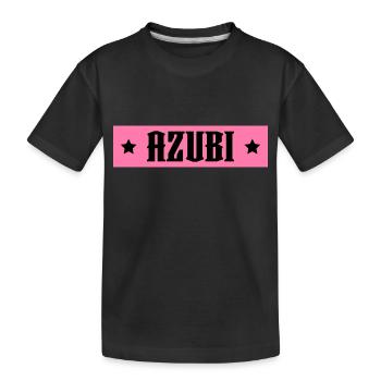 AZUBI rosa tshirt - Kinder Premium Bio T-Shirt - Schwarz - Vorne