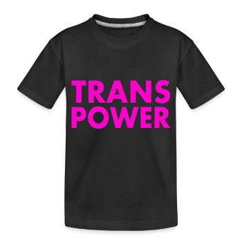 Trans power - Kids' Premium Organic T-Shirt - black - Front