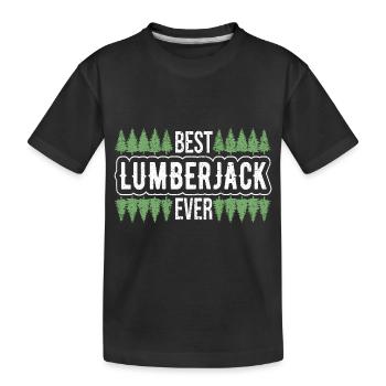 Bûcheron Bûcheron Tronçonneuse - T-shirt bio Premium Enfant - noir - Devant