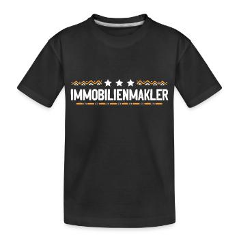 Immobilienmakler Beruf - Kinder Premium Bio T-Shirt - Schwarz - Vorne