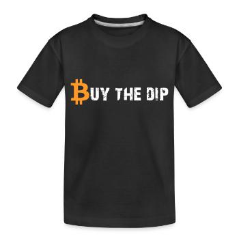 Bitcoin Crypto Vintage Dip Statement - Kids' Premium Organic T-Shirt - black - Front