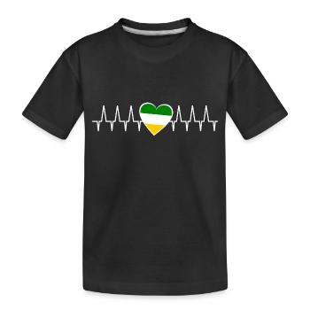 Heartbeat from Italy - Kids' Premium Organic T-Shirt - black - Front