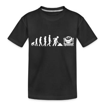 Cement mixer evolution - Kids' Premium Organic T-Shirt - black - Front