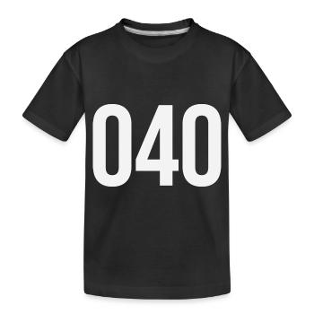 040 Hamburg Vorwahl - Kinder Premium Bio T-Shirt - Schwarz - Vorne