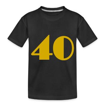 40. 40 ANS. 40e ANNIVERSAIRE. ANNIVERSAIRE 40 ANS. - T-shirt bio Premium Enfant - noir - Devant