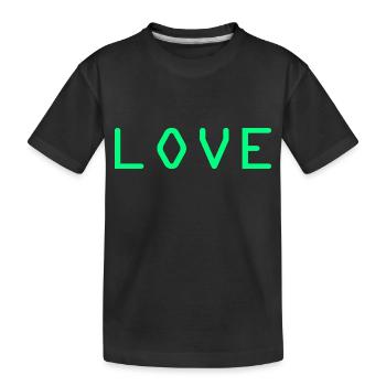 Love - Kinder Premium Bio T-Shirt - Schwarz - Vorne