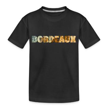 BORDEAUX COLORFUL - Kids' Premium Organic T-Shirt - black - Front