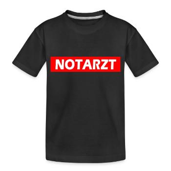 Notarzt - Kinder Premium Bio T-Shirt - Schwarz - Vorne