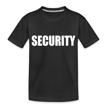 Security - Kids' Premium Organic T-Shirt - black - Front