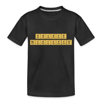 Golden Retriever Periodisches System der Elemente GR D - Kinder Premium Bio T-Shirt - Schwarz - Vorne