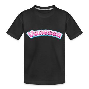 Vanessa Geschenk - Kinder Premium Bio T-Shirt - Schwarz - Vorne