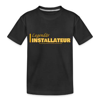 Beruf Installateur - Kinder Premium Bio T-Shirt - Schwarz - Vorne