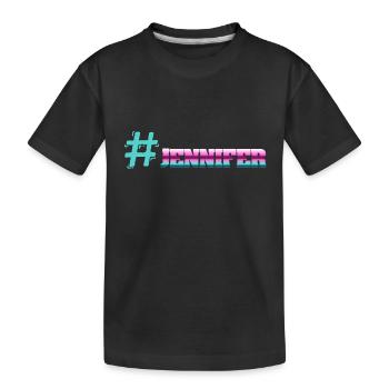 First name Jennifer - Kids' Premium Organic T-Shirt - black - Front