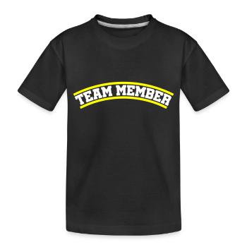 Team Mitglied - Kinder Premium Bio T-Shirt - Schwarz - Vorne