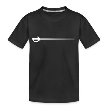 Fencing Sword - Kids' Premium Organic T-Shirt - black - Front