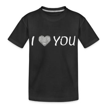 i love you , I Love You - Kinder Premium Bio T-Shirt - Schwarz - Vorne