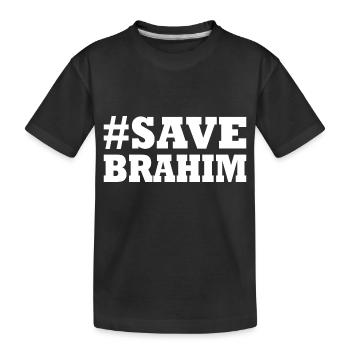 Save brahim - Kids' Premium Organic T-Shirt - black - Front