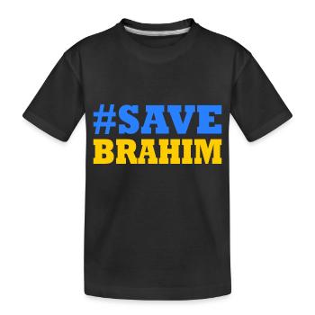 Save brahim - Kids' Premium Organic T-Shirt - black - Front