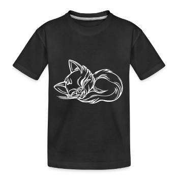 Mignon chaton endormi mignon - T-shirt bio Premium Enfant - noir - Devant