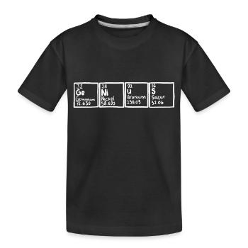 Genius Periodic Table Element - Kids' Premium Organic T-Shirt - black - Front