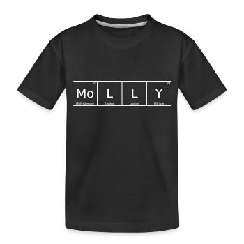 Molly Name Vorname Chemie Periodensystem Elemente - Kinder Premium Bio T-Shirt - Schwarz - Vorne
