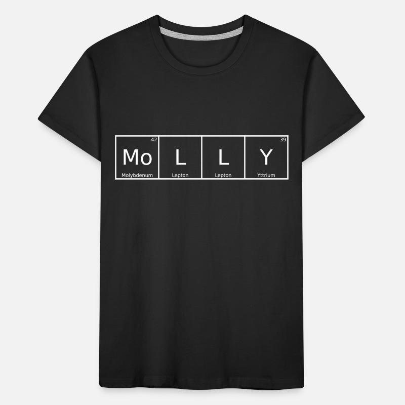 Molly Name First Name Chemistry Periodic Table Elements Kids' Premium Organic T-Shirt